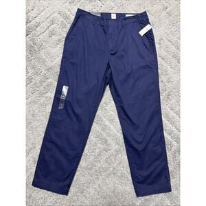 GAP Pants Womens 12 Navy Downtown Khaki Chino Ankle Stretch Cotton Casual Preppy
